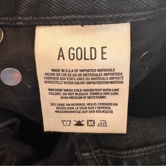 AGOLDE Cherie High-Rise Straight Jean in "Distortion" Black Size 24 - Picture 11 of 12